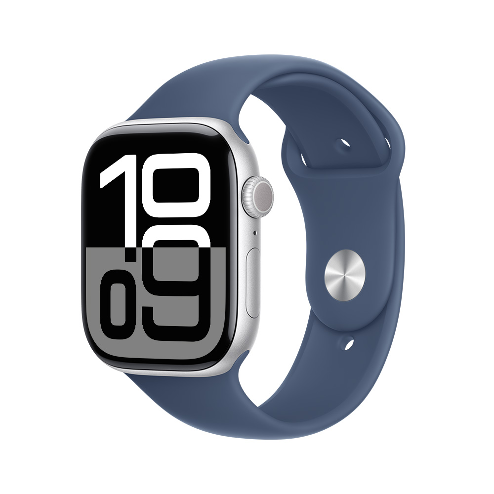 Apple Watch MWY13AM/A S10 GPS+Cell 46mm Alum Plata Dep Azul Demin M/L 